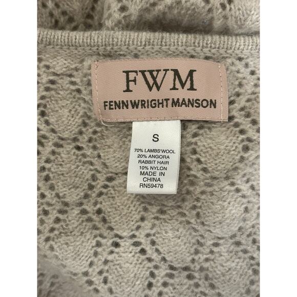 Fenn Wright Manson Lambs Wool Tan Knit Sweater Women's size S - Picture 3 of 3